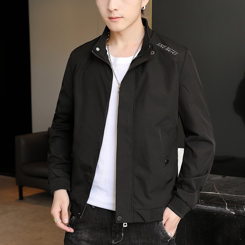 ANSZKTN Men 2021 autumn and winter new jacket mature and stable leisure with velvet stand collar spring and autumn coat men