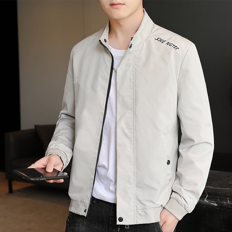 ANSZKTN Men 2021 autumn and winter new jacket mature and stable leisure with velvet stand collar spring and autumn coat men