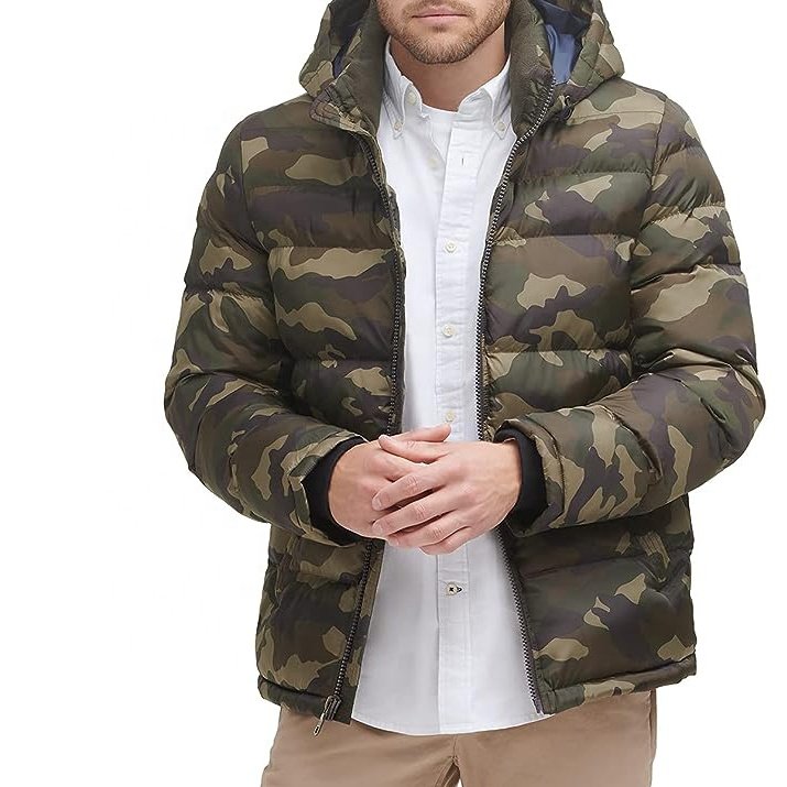 2024 New Fashion Down Coat Men's Bright Face Trend Hooded Short Thick Winter Bomber Shiny Puffer Jacket for Men's