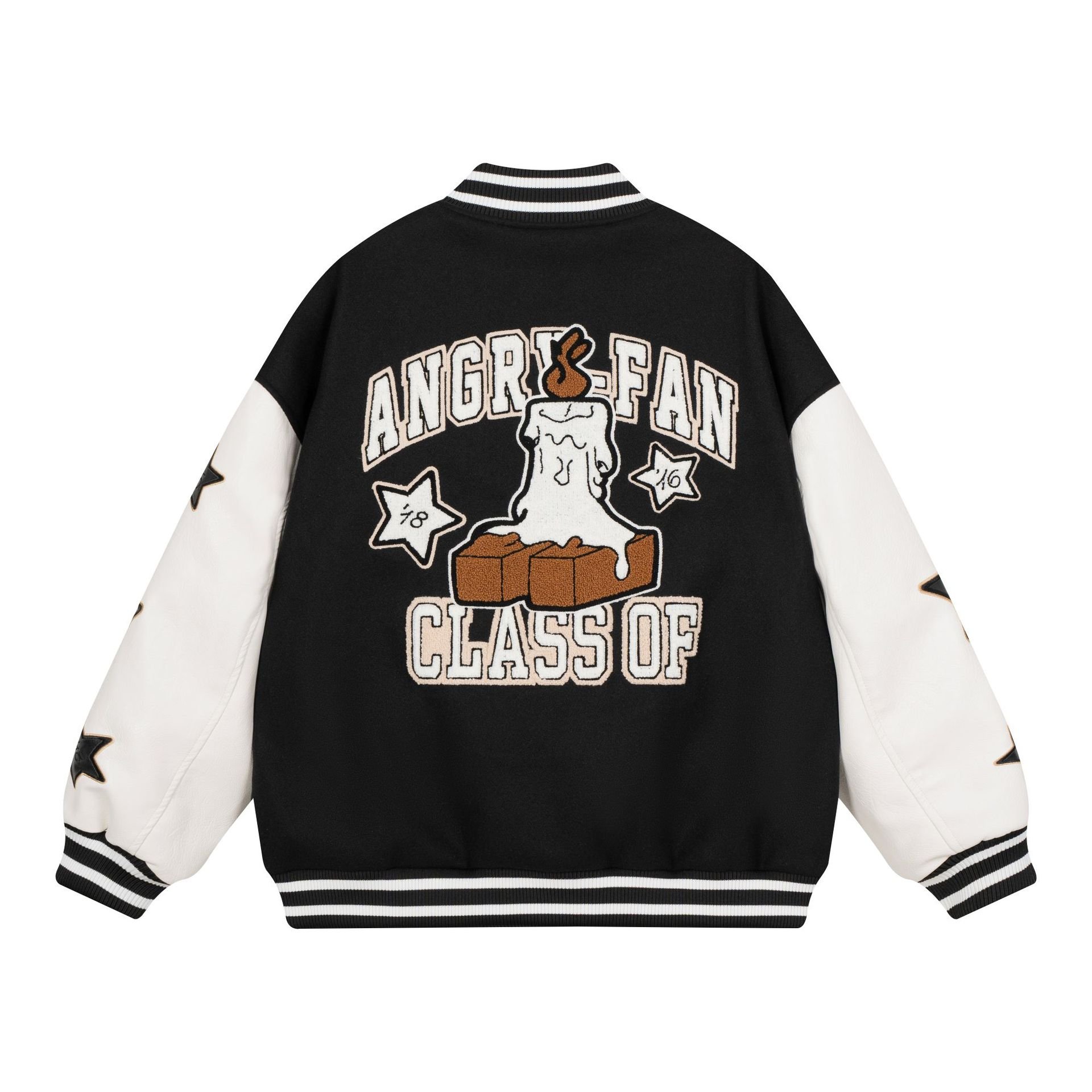 Custom Logo College Jacket Leather Sleeve Embroidery Black Couple College Baseball Men's Clip Kletman Transformer Core Jacket
