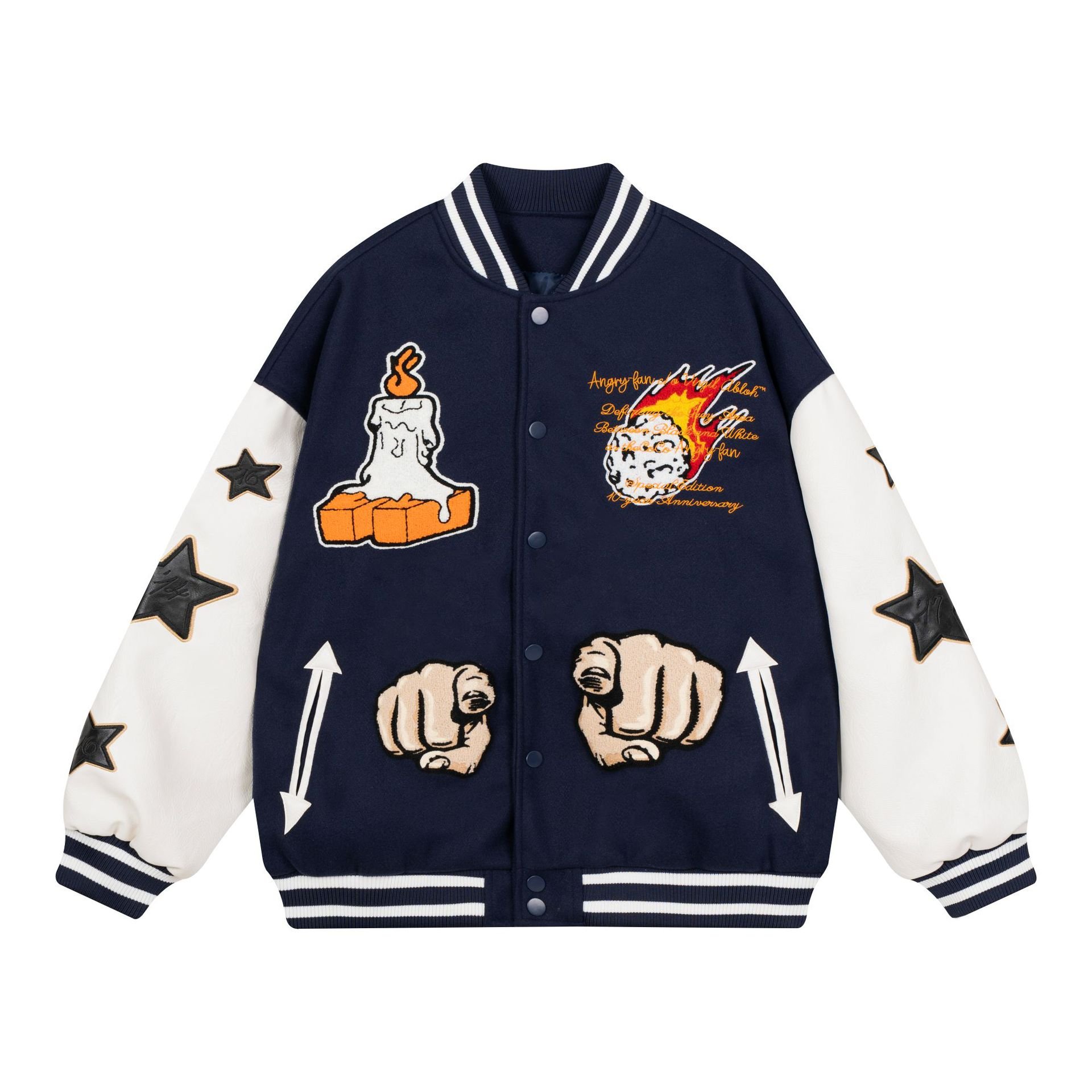 Custom Logo College Jacket Leather Sleeve Embroidery Black Couple College Baseball Men's Clip Kletman Transformer Core Jacket