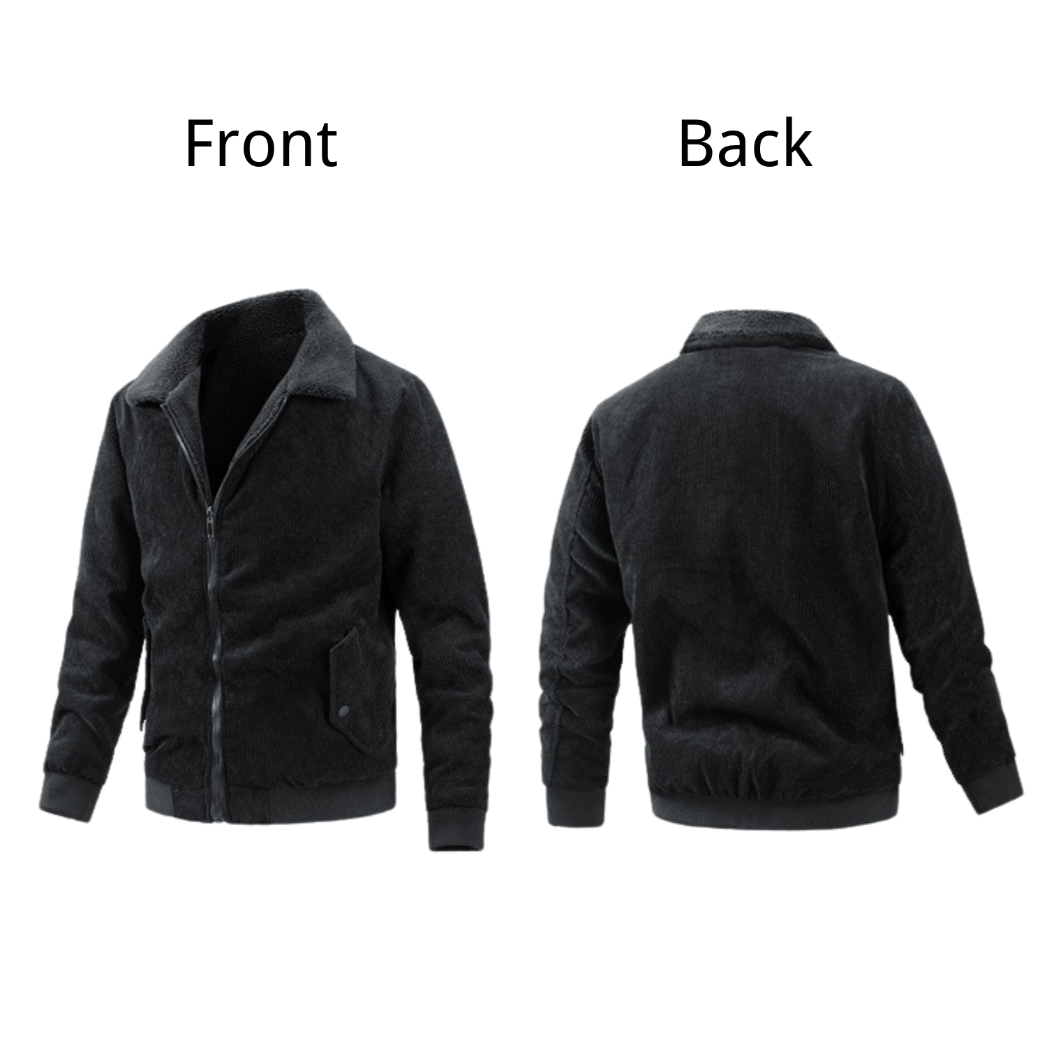 Hot Sale Men's jacket winter style plush and thickened lapel corduroy double-sided warm retro slim men's top jacket with fur