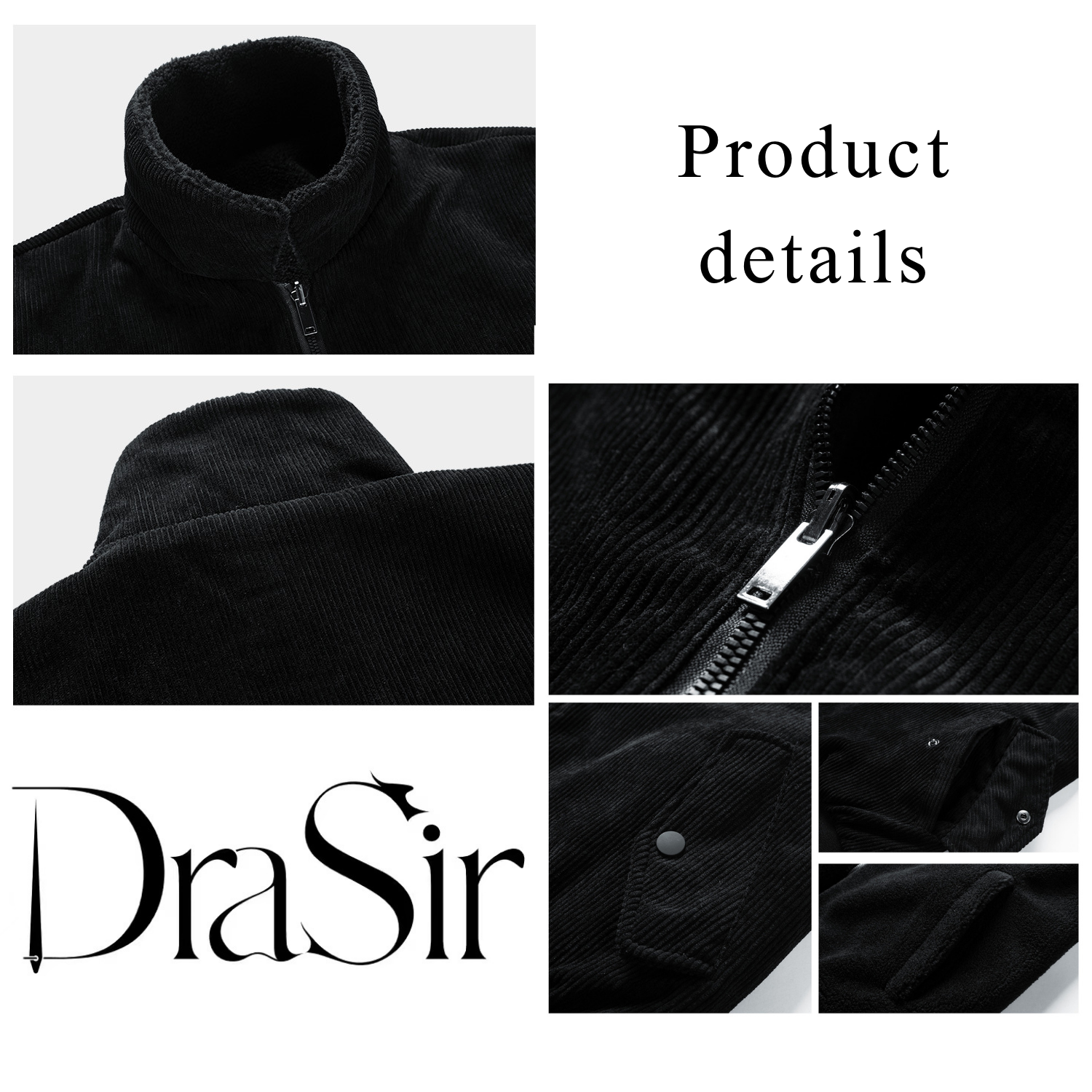 Hot Sale Men's jacket winter style plush and thickened lapel corduroy double-sided warm retro slim men's top jacket with fur