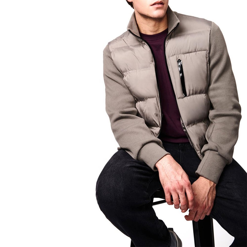 Wholesale Custom Men's Puffer Jacket with New Design Full Zip Heavy Weight Thick Puff Jacket For Men