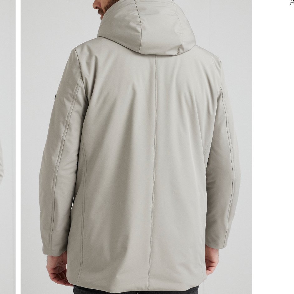 QUALITY FROM ITALY WARM COAT WITH DETACHABLE INNER BIB LIGHTLY PADDED FRANCO BEIGE OUTWEAR DAILY MEN'S JACKET