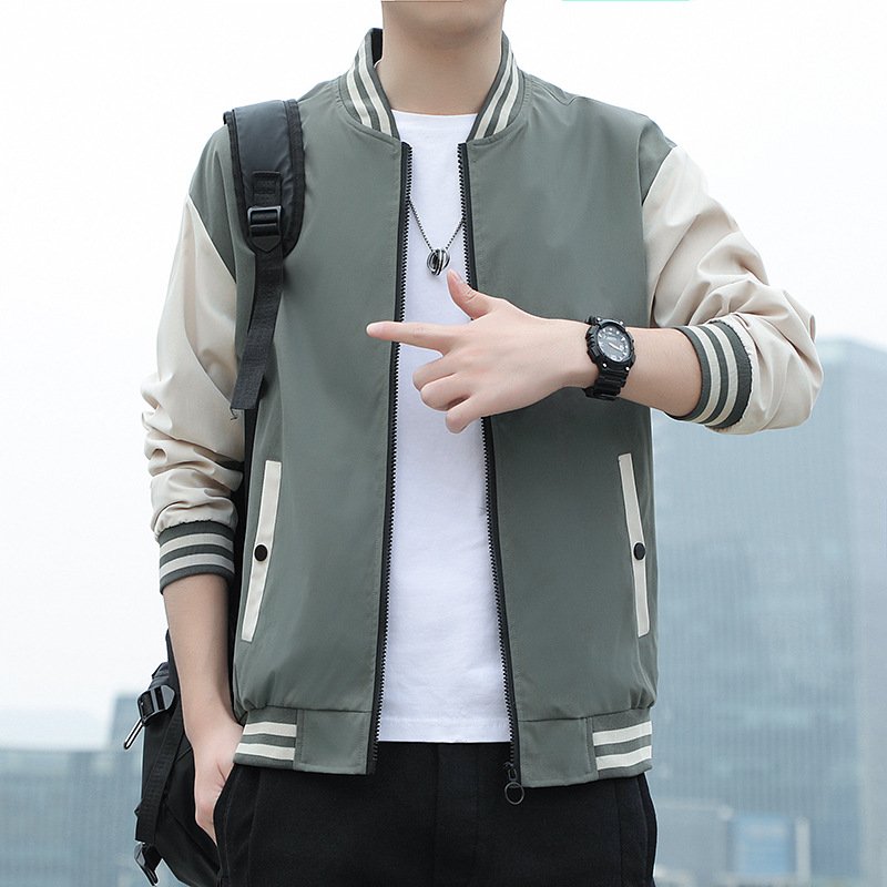 Liu Ming Cheap Wholesale Spring Autumn Men Clothes Korean Style Casual Stand Collar Slim Fit Plus Size 5XL Bomber Jacket