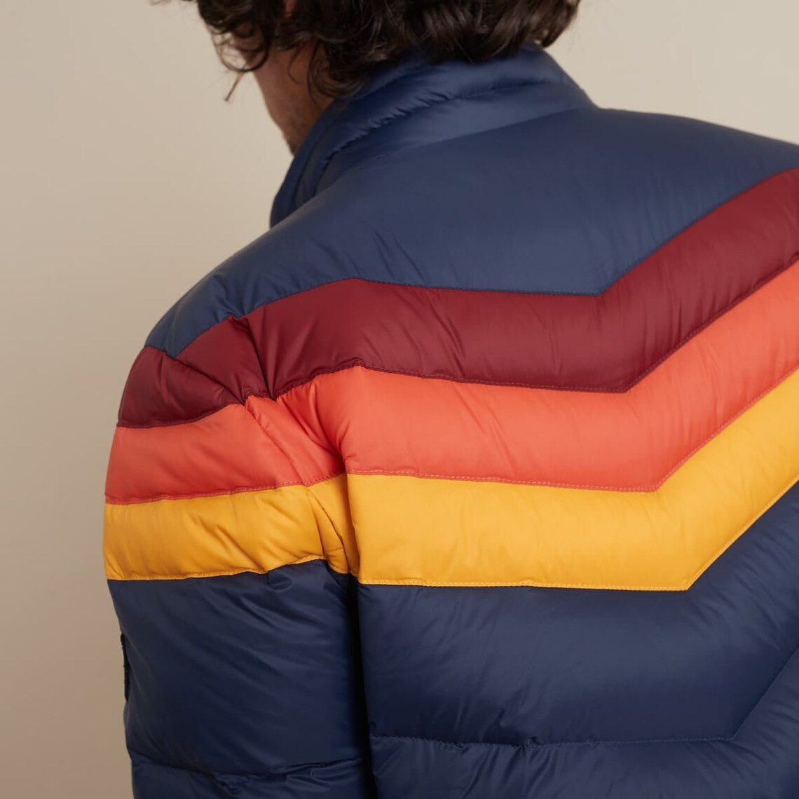 Custom Streetwear Color Block Lightweight Men's jackets Loose Casual Puffer Jacket