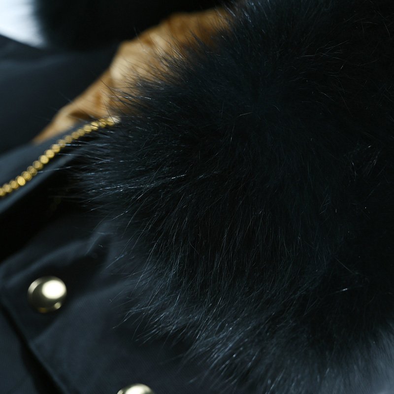 Palm Moose Men Winter Down Coat Hooded Down Jacket Male Canada Fox Fur-Trim Bomber Jacket