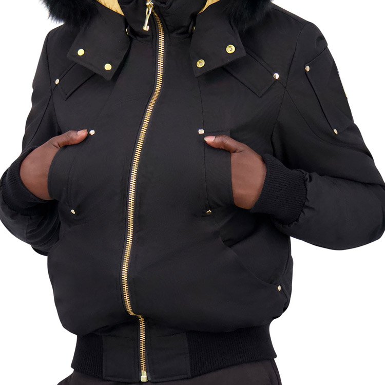 Palm Moose Men Winter Down Coat Hooded Down Jacket Male Canada Fox Fur-Trim Bomber Jacket