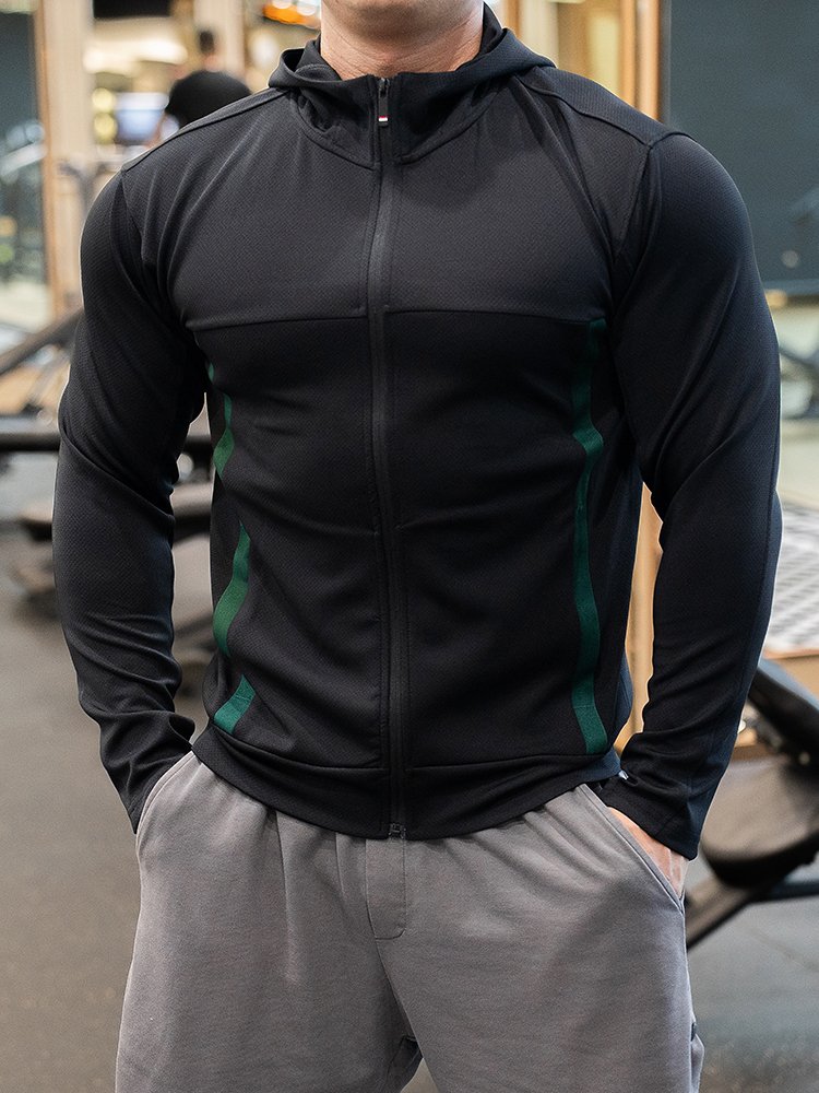 Custom Logo Gym Men'S Streetwear Track Sports Jacket Youth Fitness Training Hooded Jacket Men