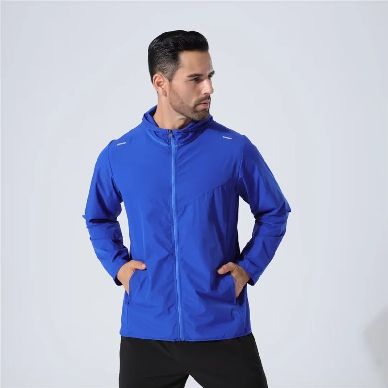 custom reflective logo windbreaker outdoor fitness running training men's jackets mens jacket wholesale bulk 2023