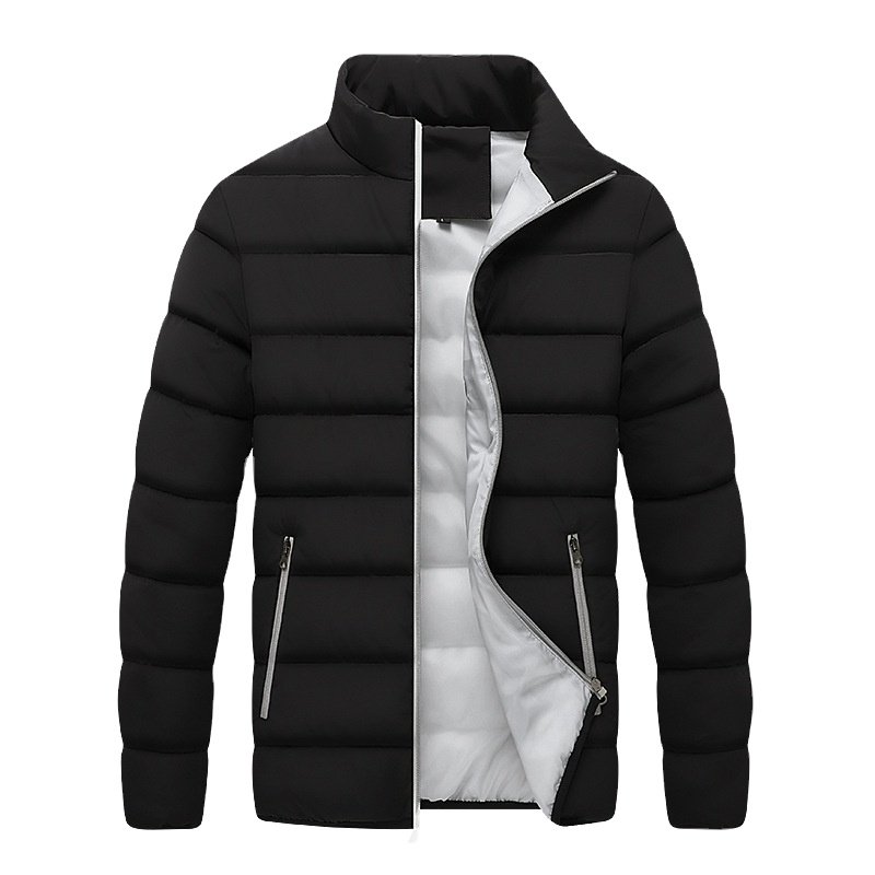 Custom Autumn Winter Men's Jacket Custom Logo Outdoor Zipper Waterproof Stand Collar Warm mens jackets bubble jacket street wear