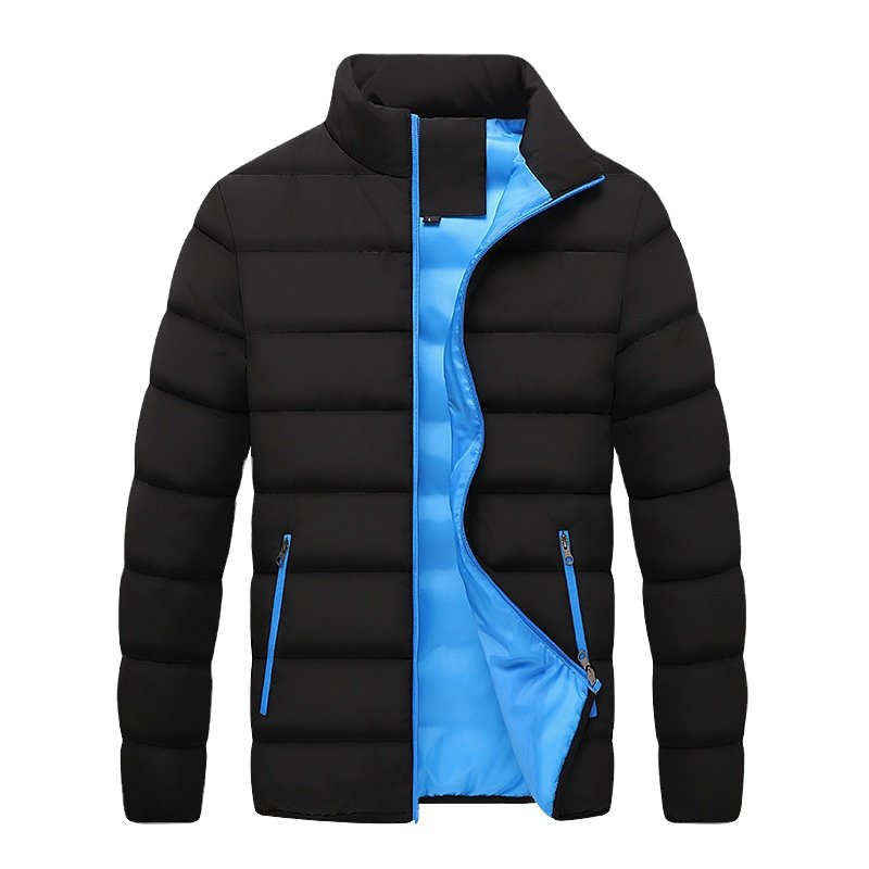 Custom Autumn Winter Men's Jacket Custom Logo Outdoor Zipper Waterproof Stand Collar Warm mens jackets bubble jacket street wear