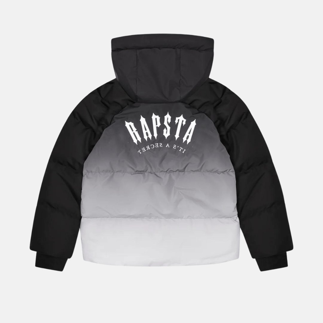 Custom Fashion Black Gradient Quilted Warm Winter Down Puffer Jacket for Men