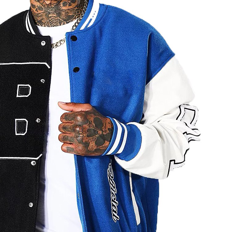 OEM Varsity Jackets Customized Embroidery Chenille Patches Varsity Jacket Oversize College Baseball Jacket For Man