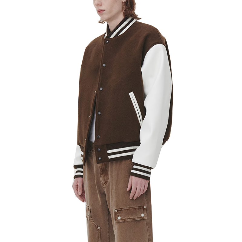 New arrival casual fashion men's fleece varsity jackets high street baseball uniform oversize winter jacket men