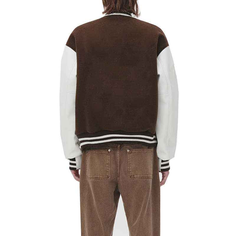 New arrival casual fashion men's fleece varsity jackets high street baseball uniform oversize winter jacket men