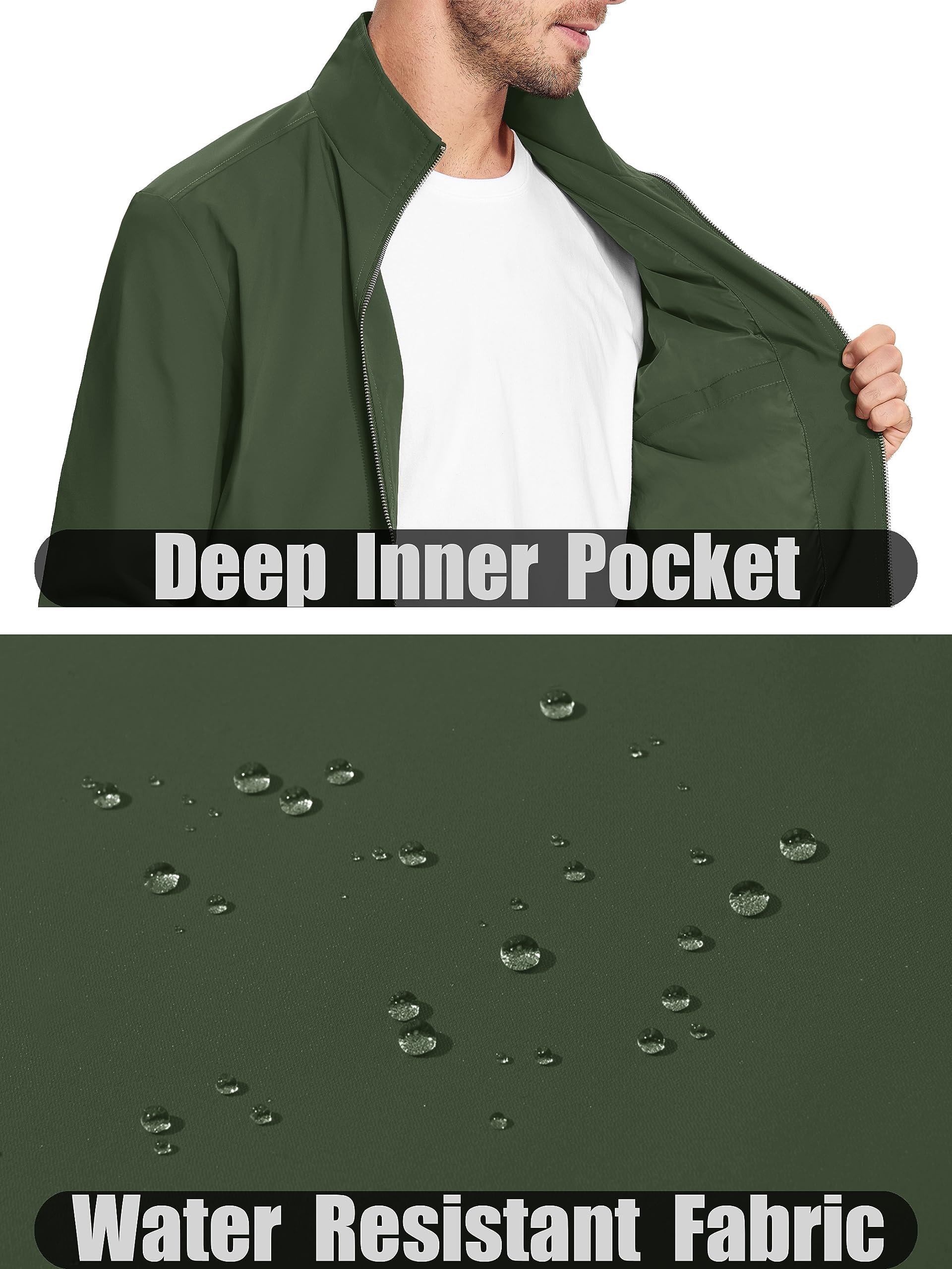 High Quality Men's Lightweight Jacket Windproof,Spring Wind Breaker Jacket for Men,Fishing Coats Outwear Running Hiking Jacket