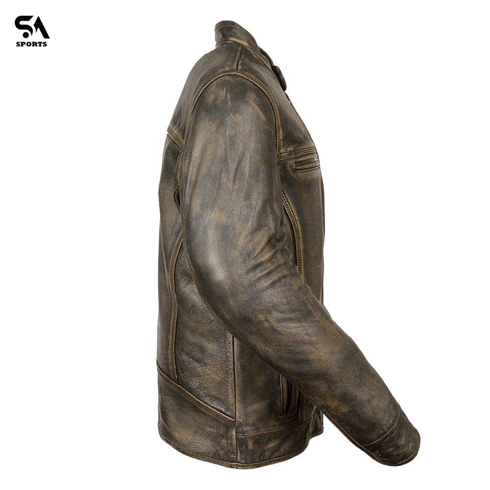 Customized high quality Leather Jackets Fashion Men black Lamb Leather Jacket men Motorbike Cowhide leather jackets