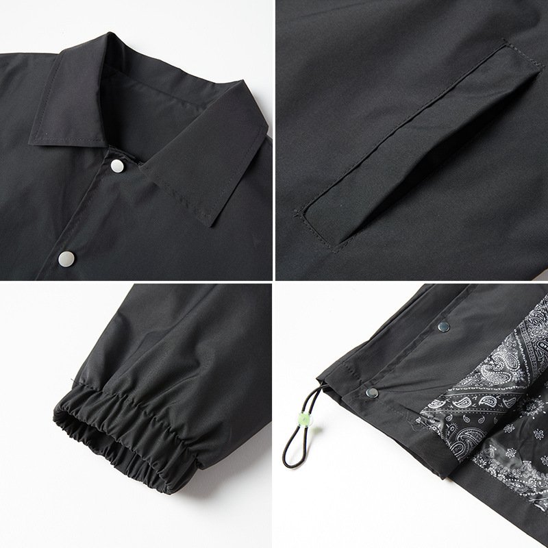 2024 Factory Wholesale Price Custom Logo Oversize Outerwear Men's Coach Jackets
