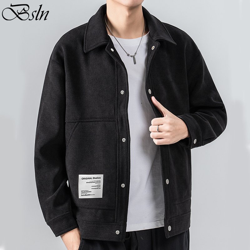 2023 BSLN OEM/ODM plus size men's coats spring casual Plush thick men coat custom logo winter jacket
