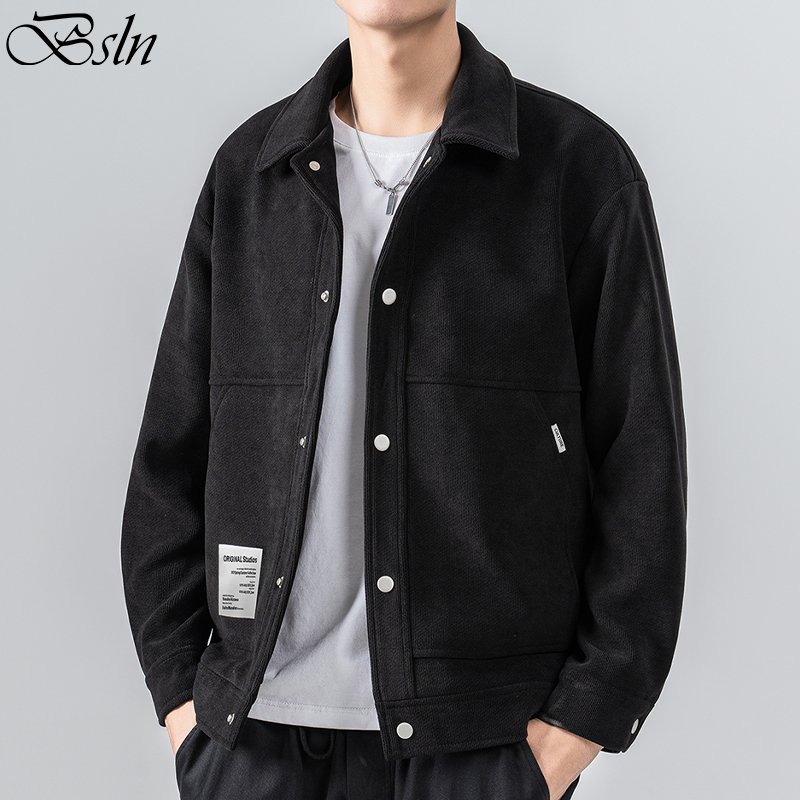 2023 BSLN OEM/ODM plus size men's coats spring casual Plush thick men coat custom logo winter jacket
