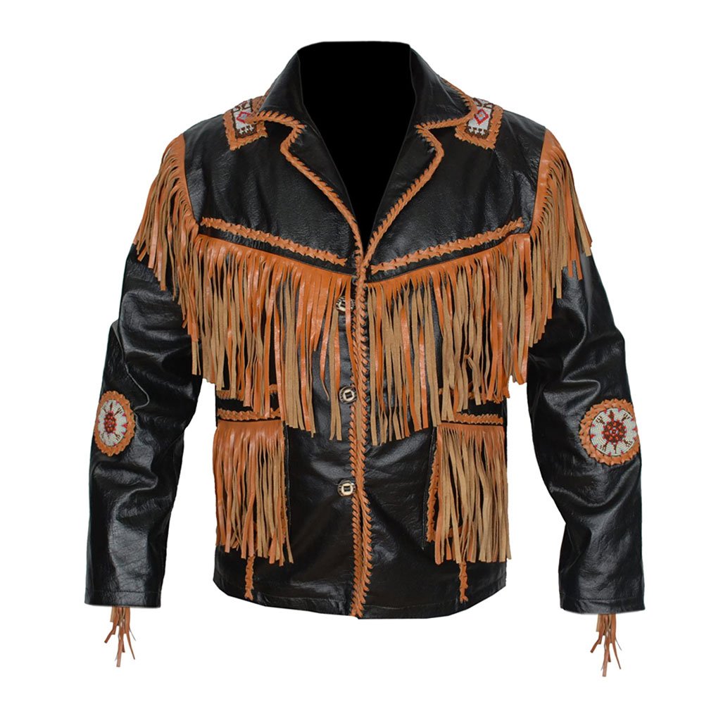 New Style High Quality men's Brown Western Suede Leather Jacket With Fringe Customize Jacket for men's