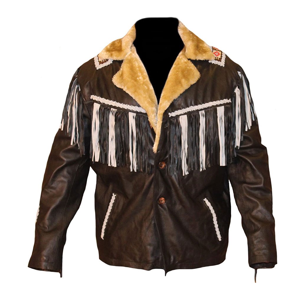 New Style High Quality men's Brown Western Suede Leather Jacket With Fringe Customize Jacket for men's