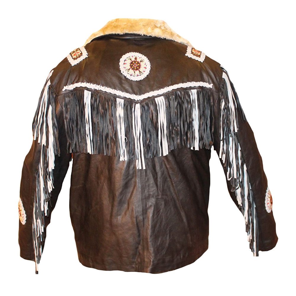 New Style High Quality men's Brown Western Suede Leather Jacket With Fringe Customize Jacket for men's