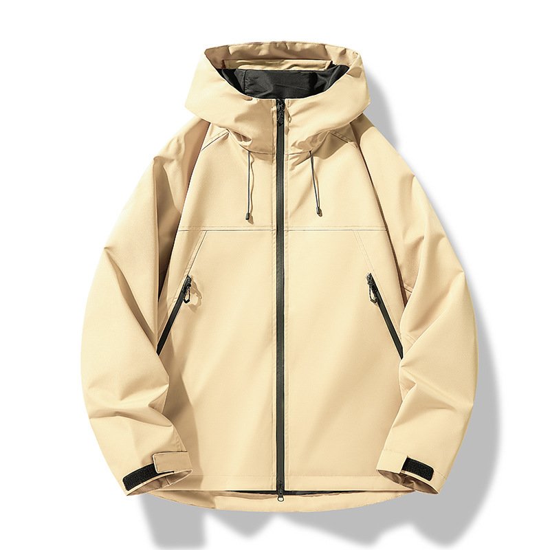 Men's Custom Windbreaker Jacket Zip Pullover Hood with Nylon Track Anorak Water Repellent Jacket Outdoor Hiking Windbreaker