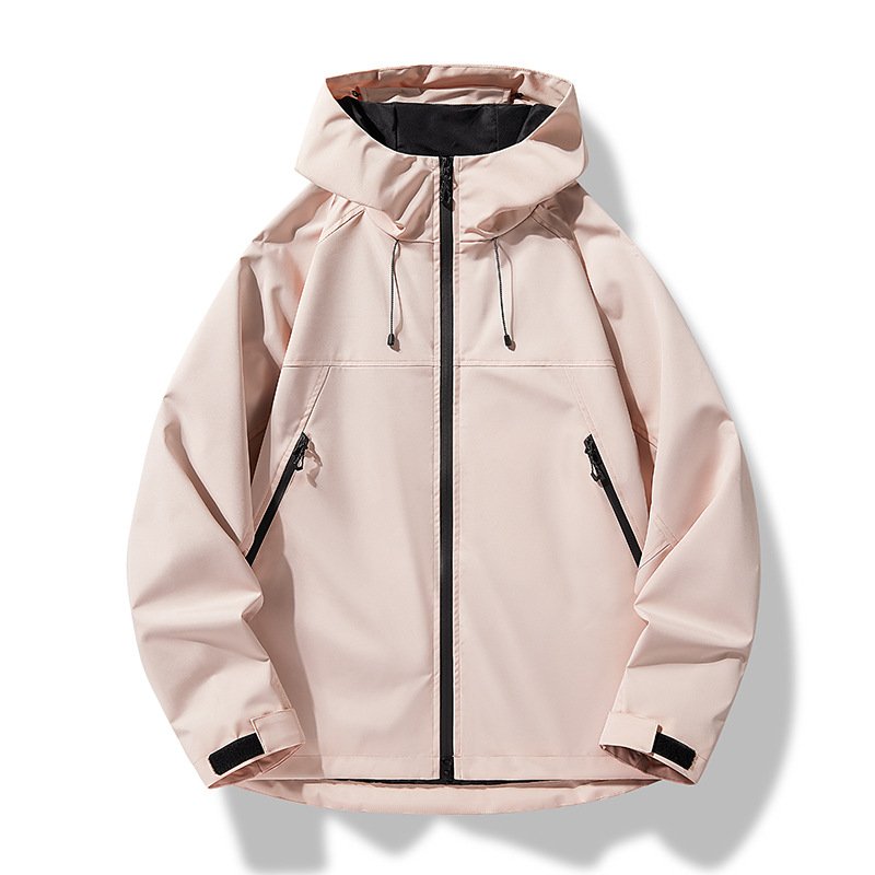 Men's Custom Windbreaker Jacket Zip Pullover Hood with Nylon Track Anorak Water Repellent Jacket Outdoor Hiking Windbreaker