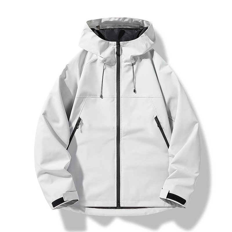 Men's Custom Windbreaker Jacket Zip Pullover Hood with Nylon Track Anorak Water Repellent Jacket Outdoor Hiking Windbreaker
