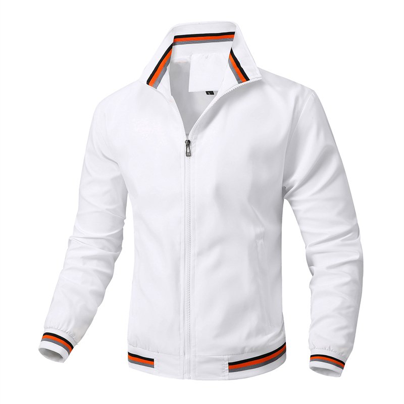 Custom Plus Size Fashion Men's Jackets Casual Waterproof Blank Lightweight Windbreaker Unisex Stand Collar Jacket