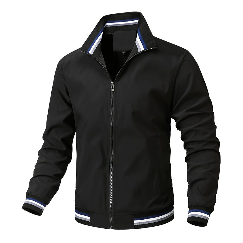 Custom Plus Size Fashion Men's Jackets Casual Waterproof Blank Lightweight Windbreaker Unisex Stand Collar Jacket