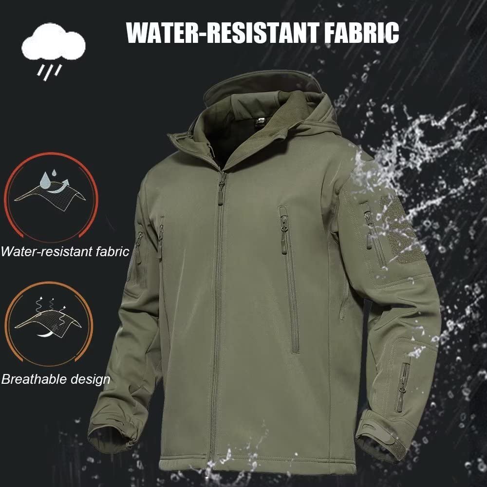 Wind Breaker Jacket Tactical Outdoor Softshell Black Waterproof Men Hooded Warm Hunting Jacket With Hood