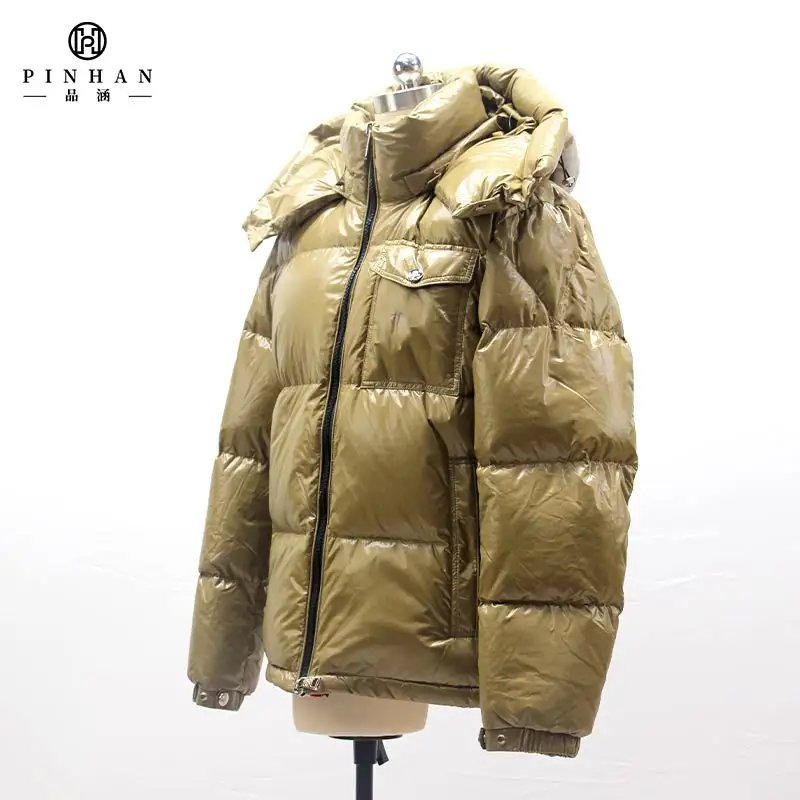 Designer brand new men's jacket bubble cotton Gold men's down coats hooded duck down winter puffer jacket for men