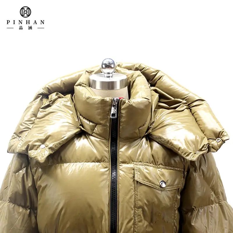 Designer brand new men's jacket bubble cotton Gold men's down coats hooded duck down winter puffer jacket for men