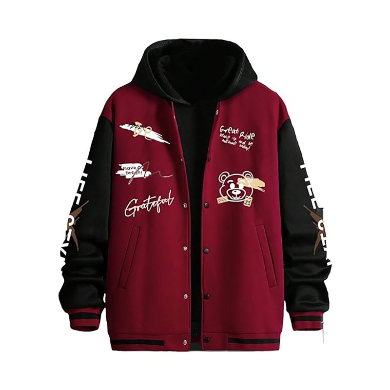 Jackets For Men Zipper Coat Casual Hooded Jacket Mens Designer Clothes Men Jacket Leather Arms OEM Service