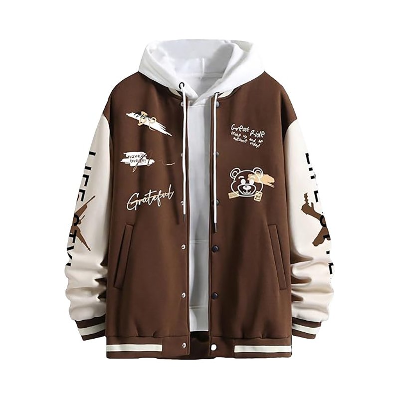 Jackets For Men Zipper Coat Casual Hooded Jacket Mens Designer Clothes Men Jacket Leather Arms OEM Service
