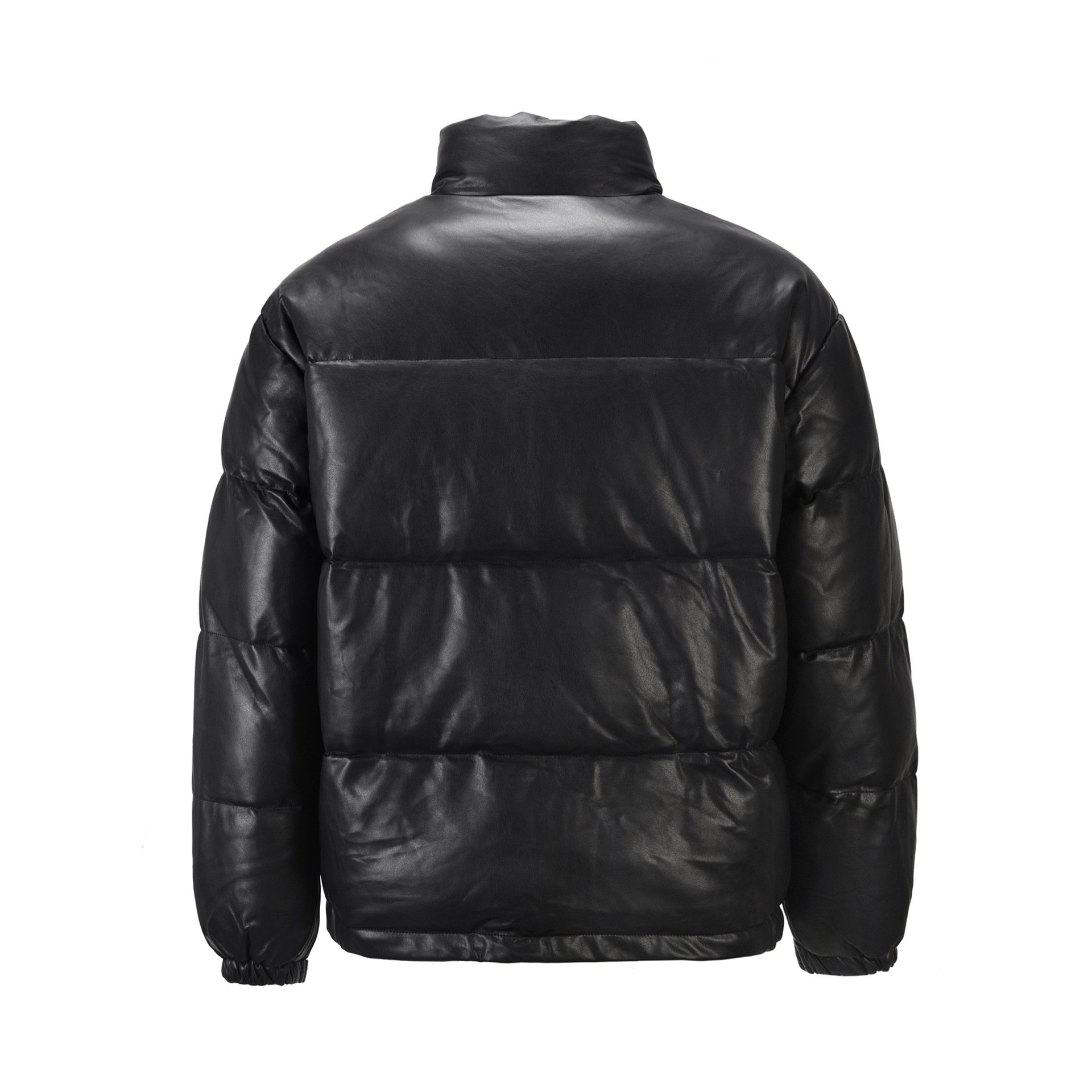 Factory direct custom solid colour thickening zipper loose stand-up collar men's down jacket for winter and autumn coat