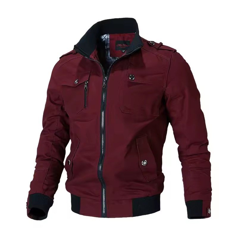 Custom LOGO Jacket New Version Casual Men's Youth Stand Collar Spring And Autumn Cotton Coat Men's Jacket