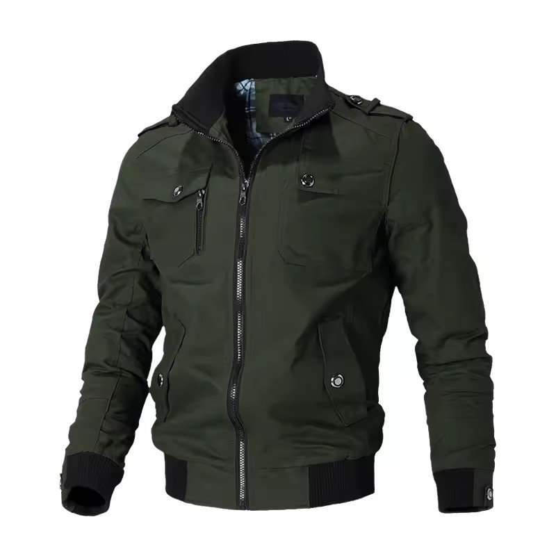 Custom LOGO Jacket New Version Casual Men's Youth Stand Collar Spring And Autumn Cotton Coat Men's Jacket