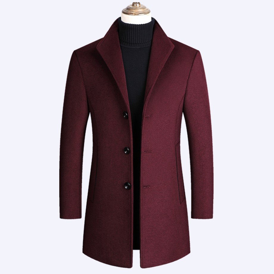 Men's Clothing Winter Coat Europe And America Long Wool for Thick Men's Trench Slim Fit Overcoat Men's Jackets