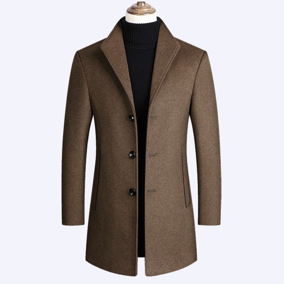 Men's Clothing Winter Coat Europe And America Long Wool for Thick Men's Trench Slim Fit Overcoat Men's Jackets