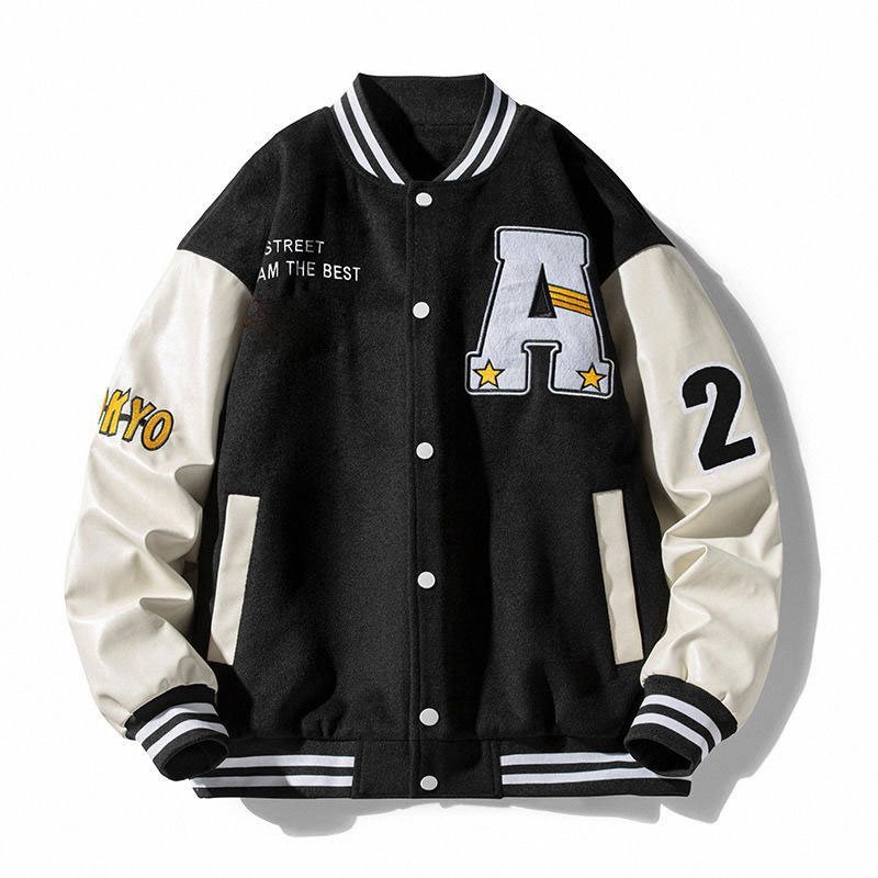 loose chenille patches letterman college bomber baseball men's autumn and winter embroidered women's thickened varsity jackets