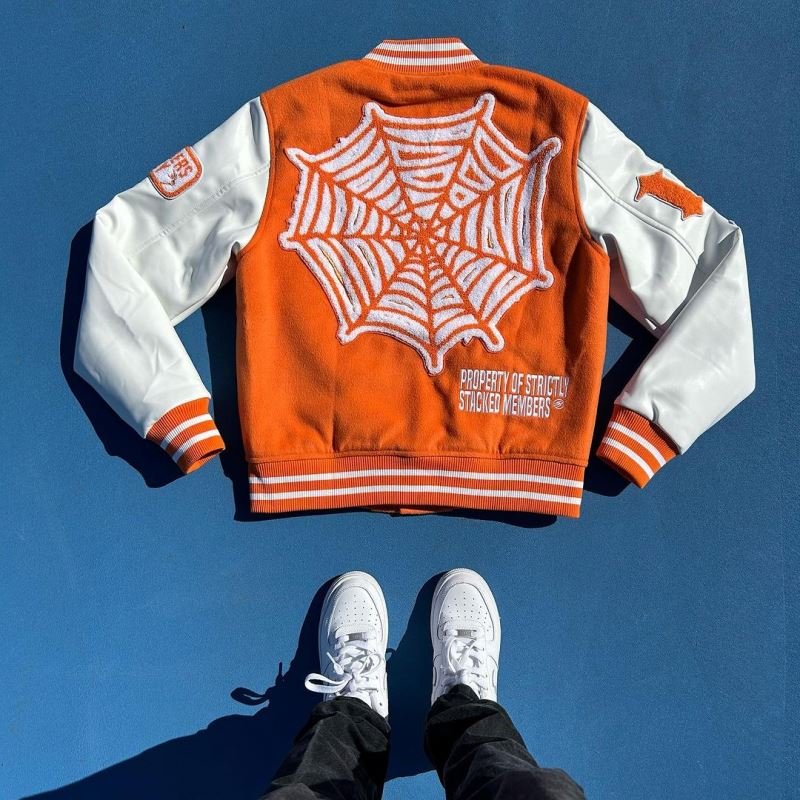 Custom Varsity Men's Jackets Chenille Embroidery Fashion Casual Sports Winter Down Leather Vintage Jacket For Men