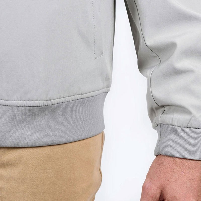 Pakistan Made OEM Custom Logo Men's Clothing Factory Fabric Bomber Jacket Wholesale Ribbing Cuff Jacket