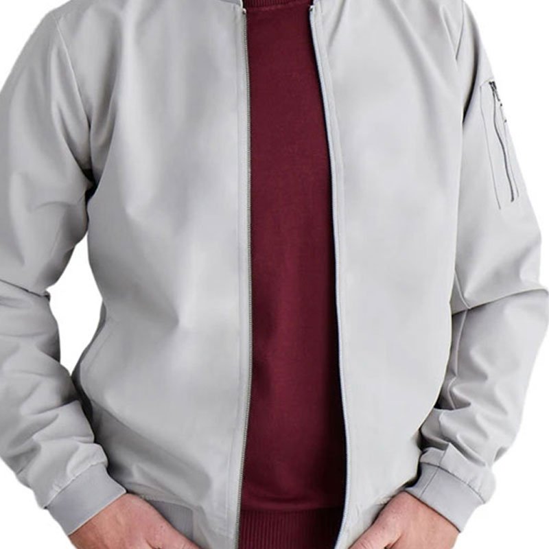 Pakistan Made OEM Custom Logo Men's Clothing Factory Fabric Bomber Jacket Wholesale Ribbing Cuff Jacket
