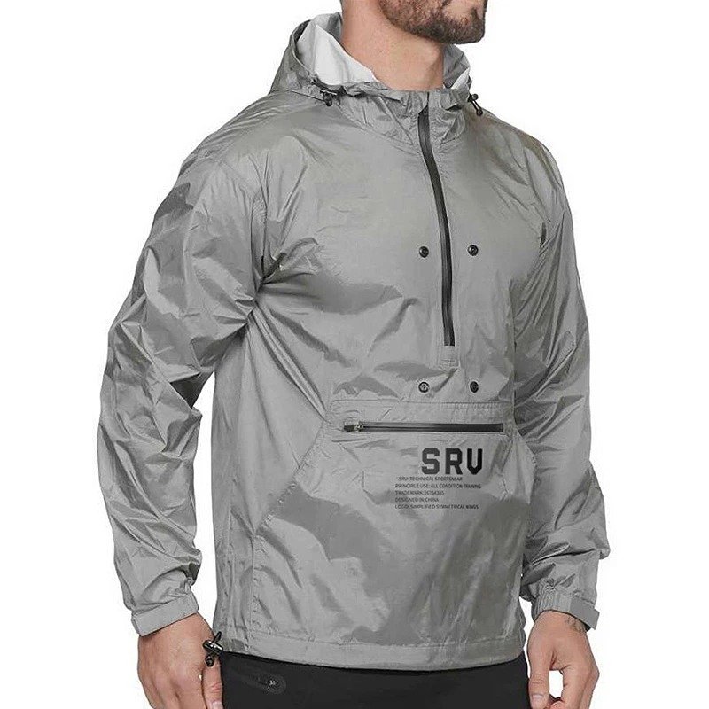 New Autumn Mens Running Jacket Sports Hooded Outdoor Gym Sports Coats Quick Dry Windbreaker Jackets mens anorak windbreaker