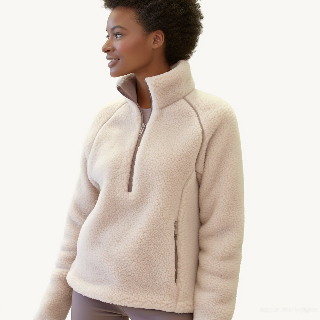 Custom Polar Fleece Zip Up Jackets All Over Print Men Oversized Loose Coat Fur Street Style Men'S Jacket With Pockets